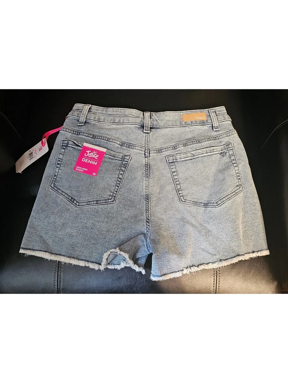 Girls justice size 18 jean shorts new mini mom short